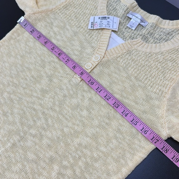 Christopher & Banks Butter Yellow 3/4 Sleeve Top S Soft Lightweight Breathable - Picture 10 of 13